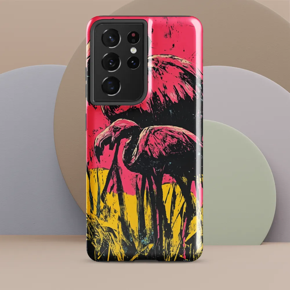 Flamingo Duet: A Pop Art Expression