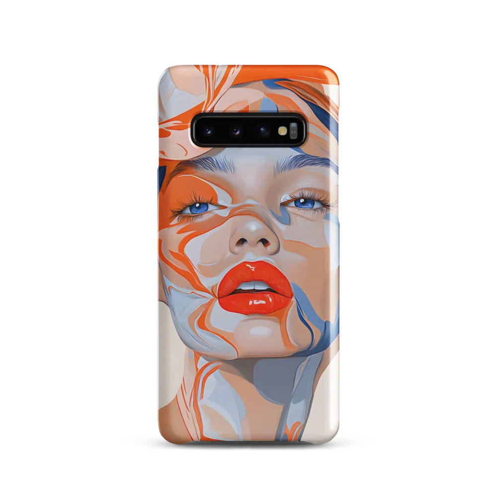 Chromatic Veils — Portrait in Orange and Blue