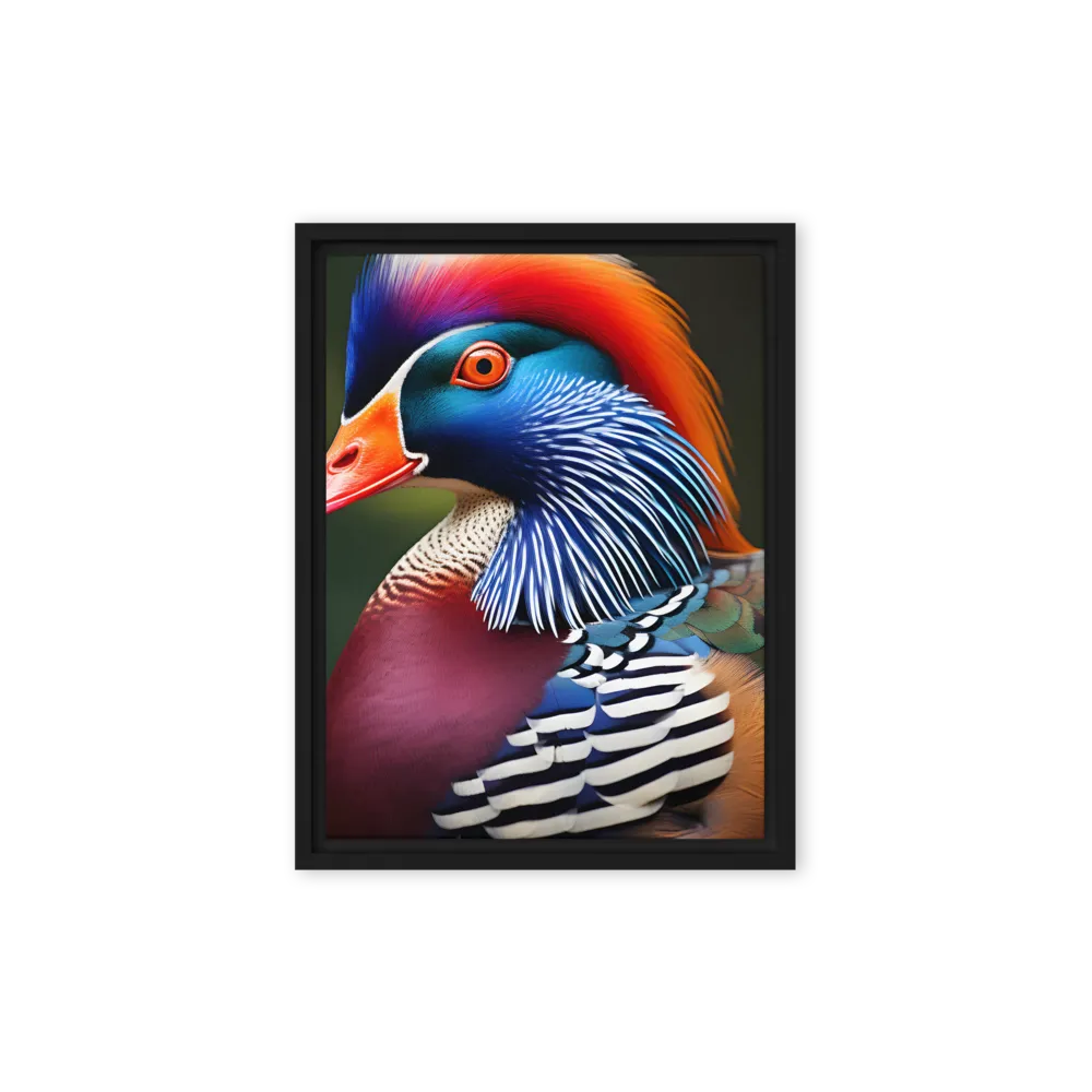 The Majestic Mandarin | Canvas with Black Frame | 9″×12″