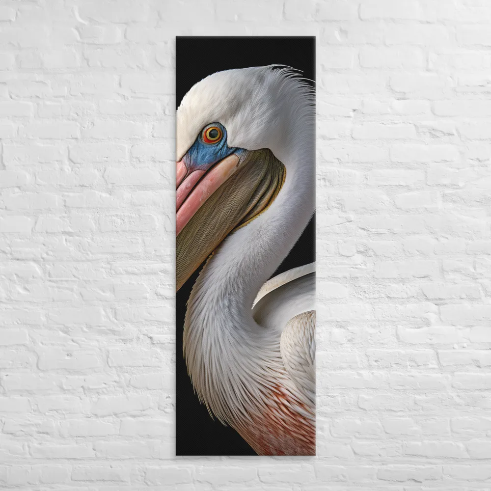 Elegance in White: The Pelican | Canvas | 20″×60″