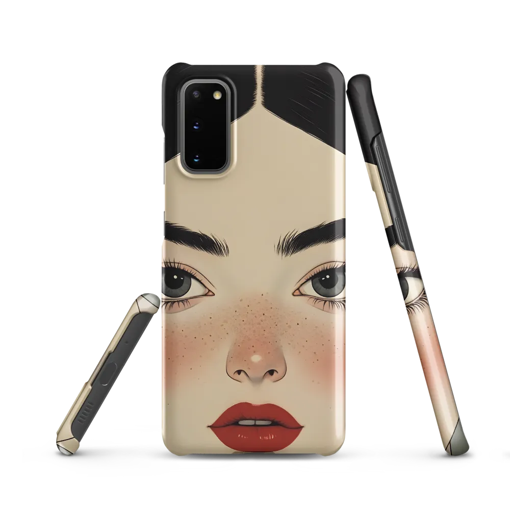 Serenity Captured: A Modern Portrait | Phone Case |  S20 | Snap Case | Matte