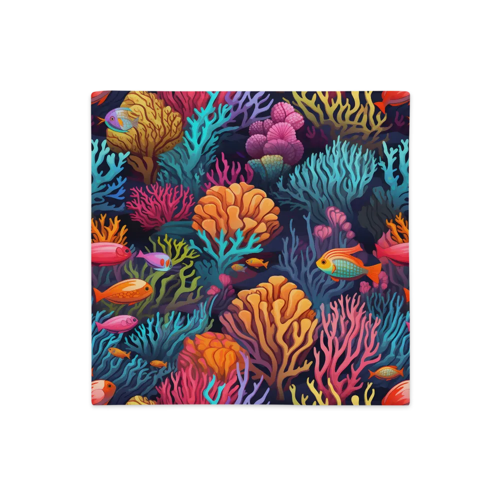 Underwater Harmony: A Coral Reef Wonderland | Pillow Case | 18″×18″