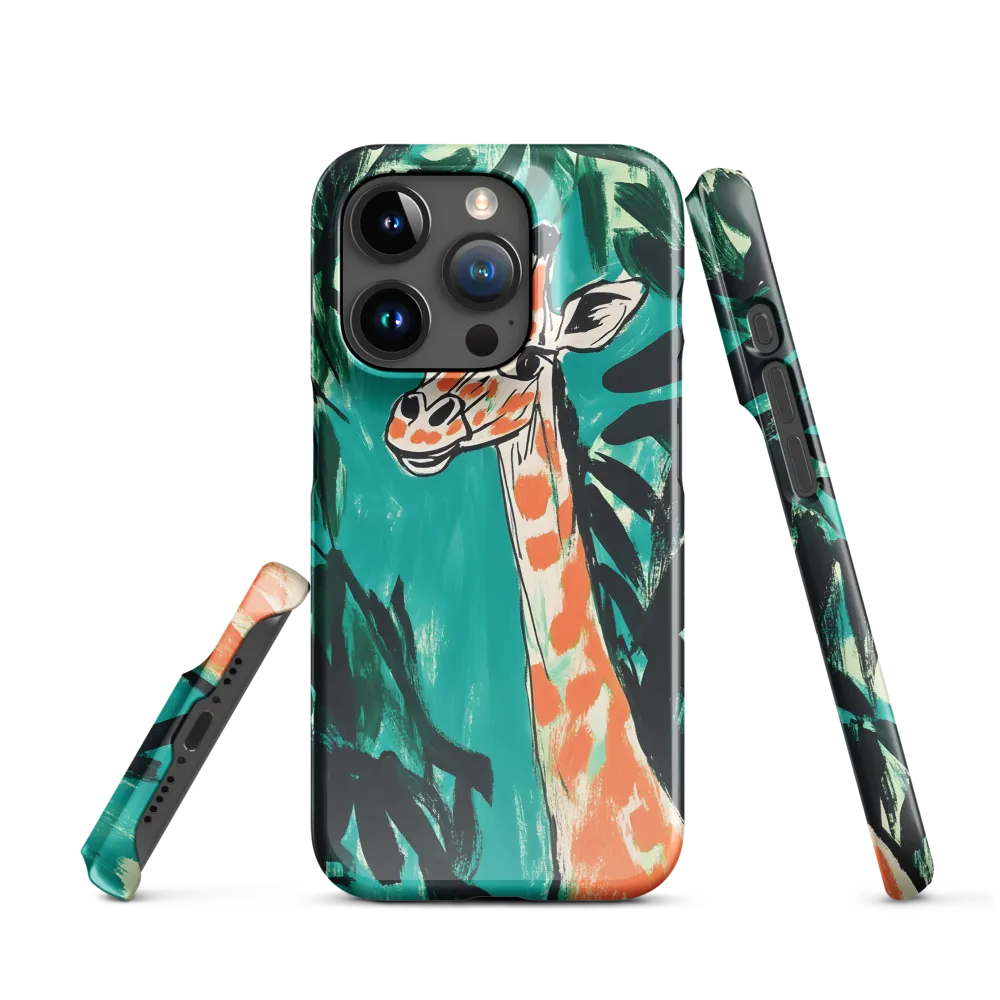 Curious Giraffe in Lush Greenery | Phone Case |  15 Pro | Snap Case | Glossy