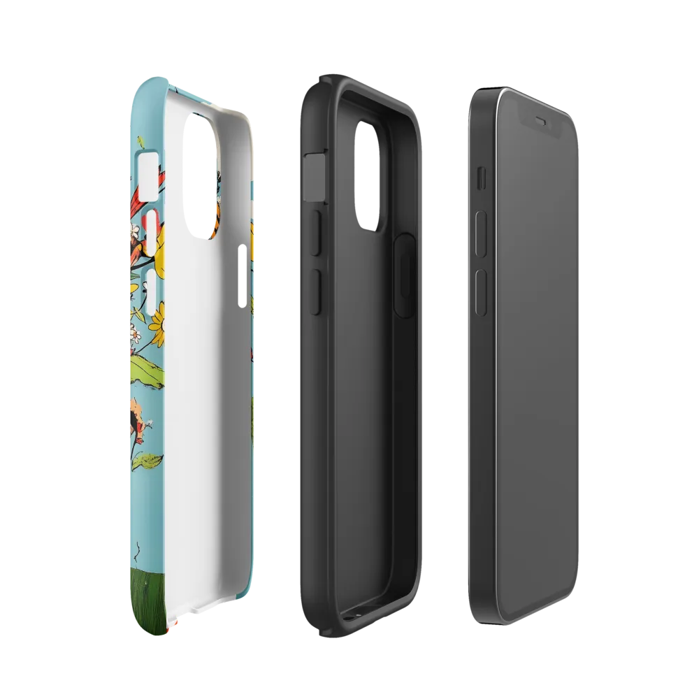 Whimsical Bloom | Phone Case |  12 mini | Tough Case | Matte