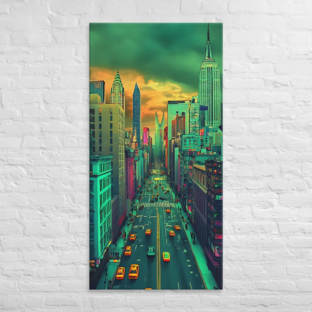 Urban Surrealism: Neon Dreams | Canvas | 30″×60″