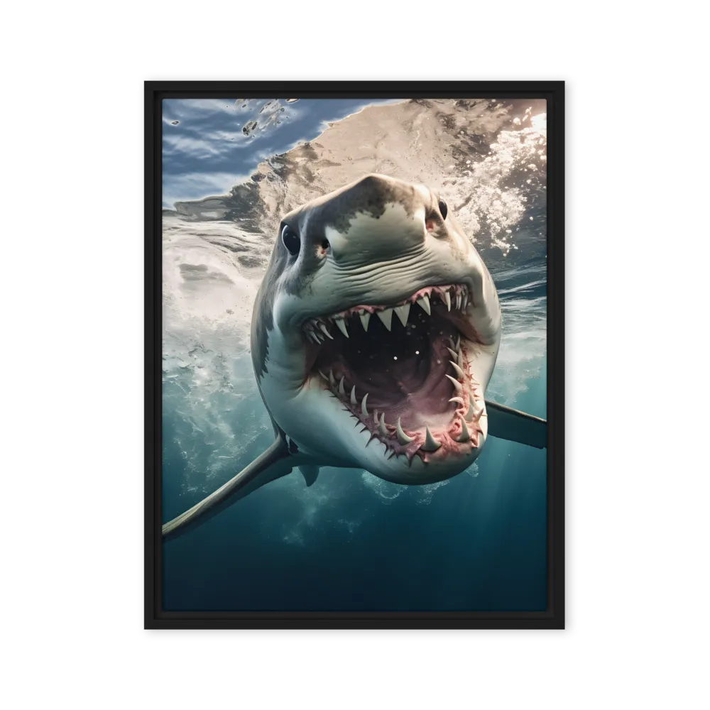 Fierce Majesty of the Ocean | Canvas with Black Frame | 24″×32″
