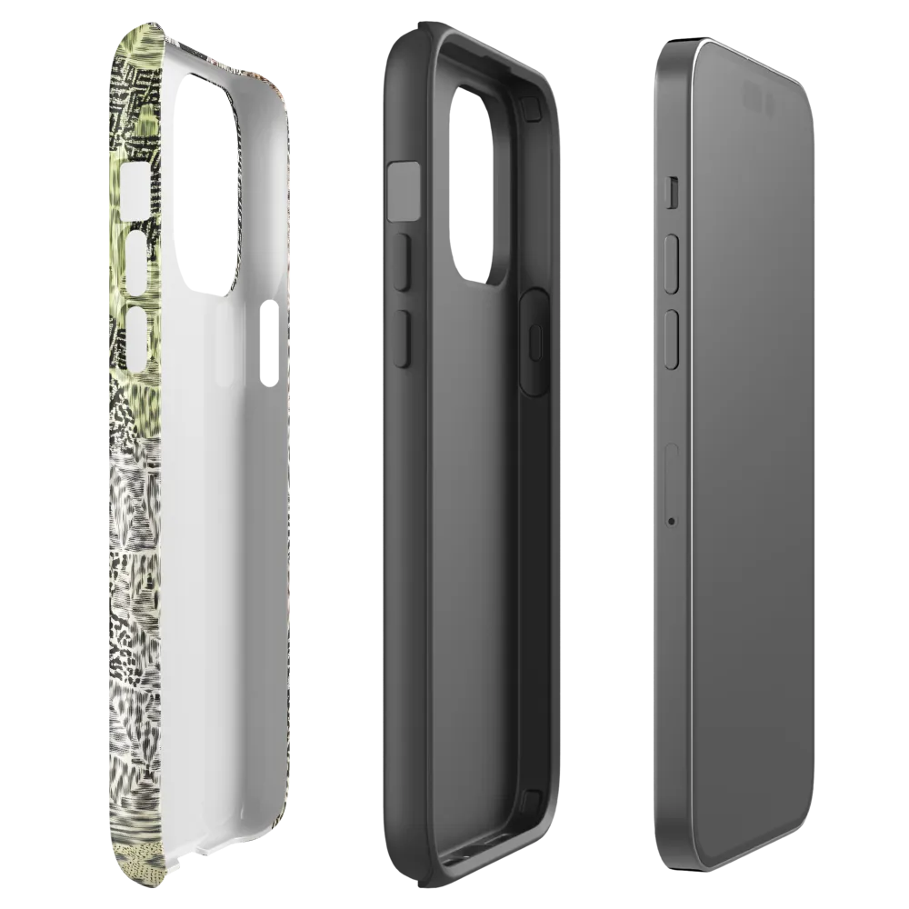 Elegance in Abstract Patterns | Phone Case |  14 Pro Max | Tough Case | Glossy