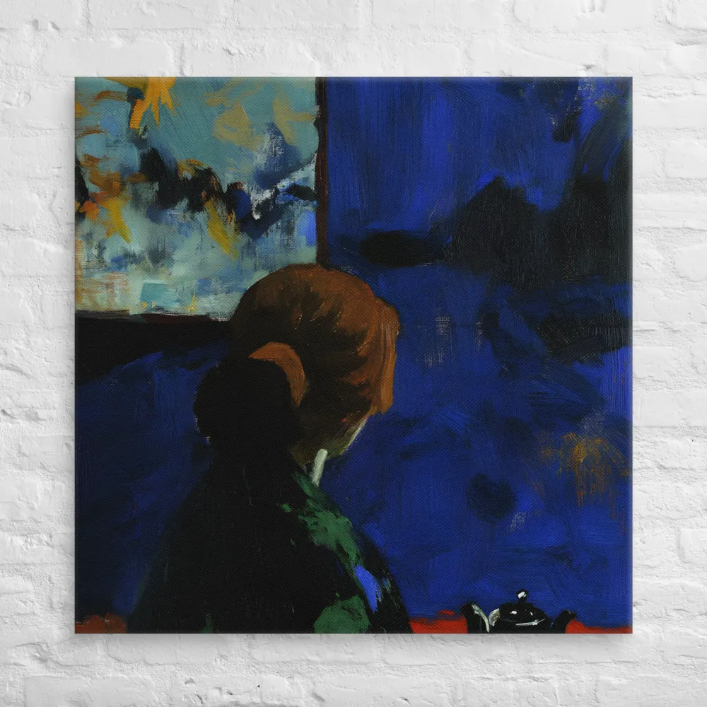 Contemplation Under the Night Sky | Canvas | 37″×37″