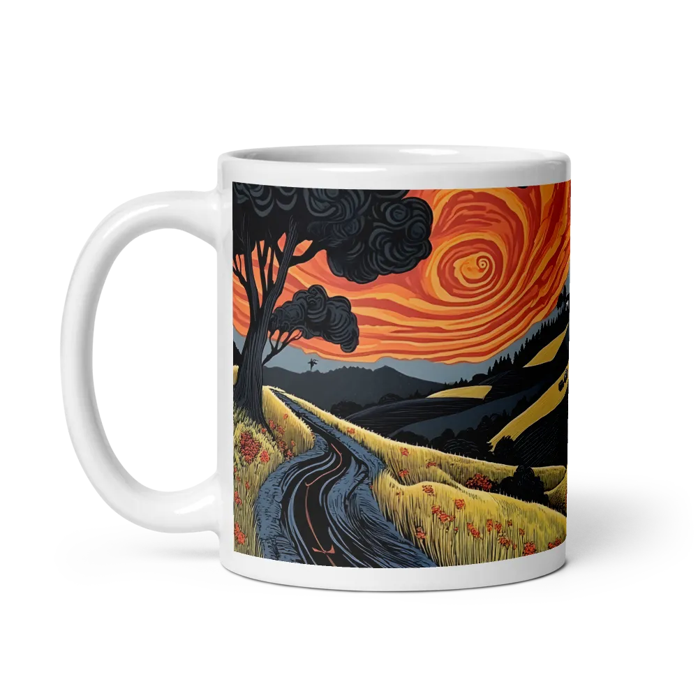 Whispers of the Winding Road | Mug with White inside | 11 oz