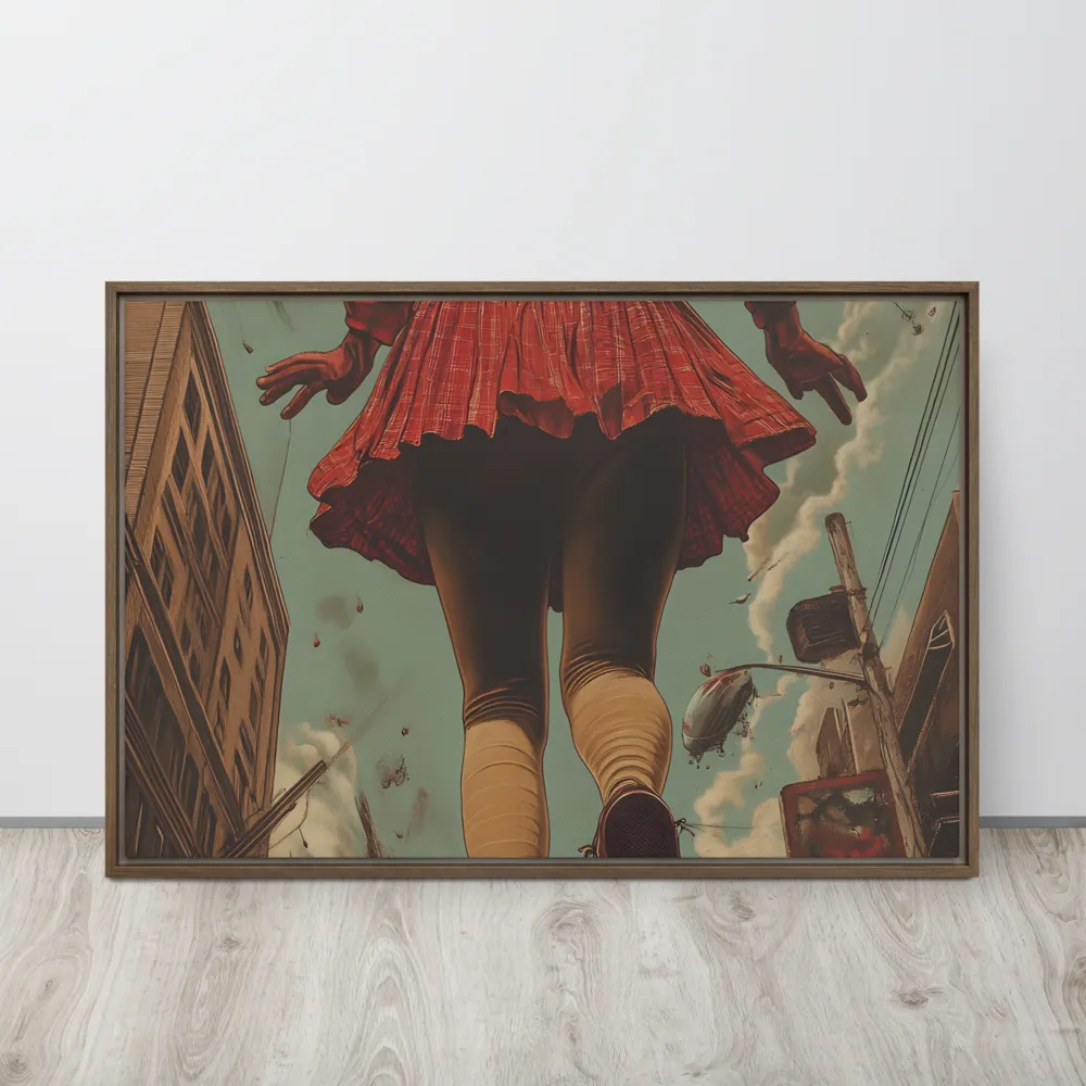 Flight of the Urban Dreamer | Canvas with Brown Frame | 24″×36″