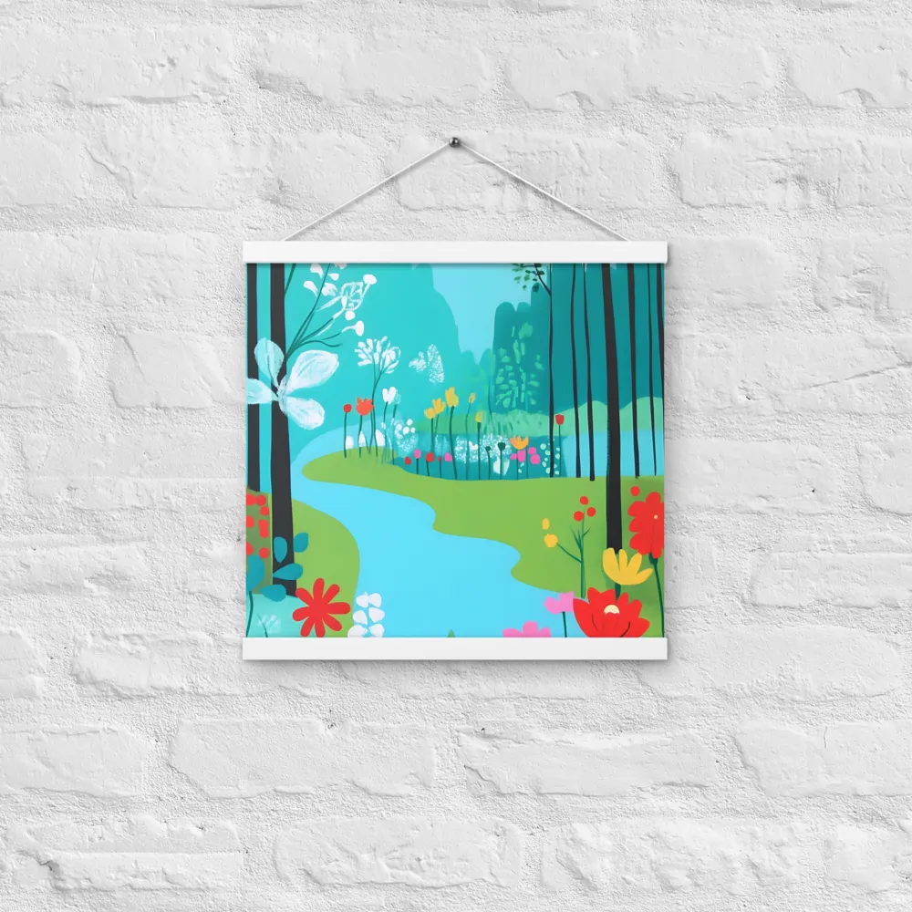 Whispers of Spring: A Colorful Retreat | Poster With White Wood Hanger | 16″×16″