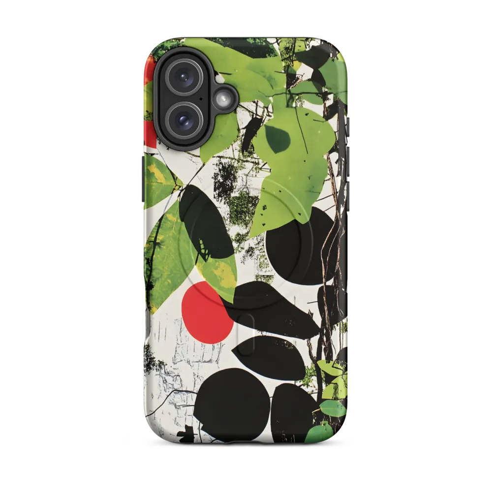 Nature's Geometry: A Contemporary Collage | Phone Case |  16 Plus | MagSafe® Tough Case | Matte