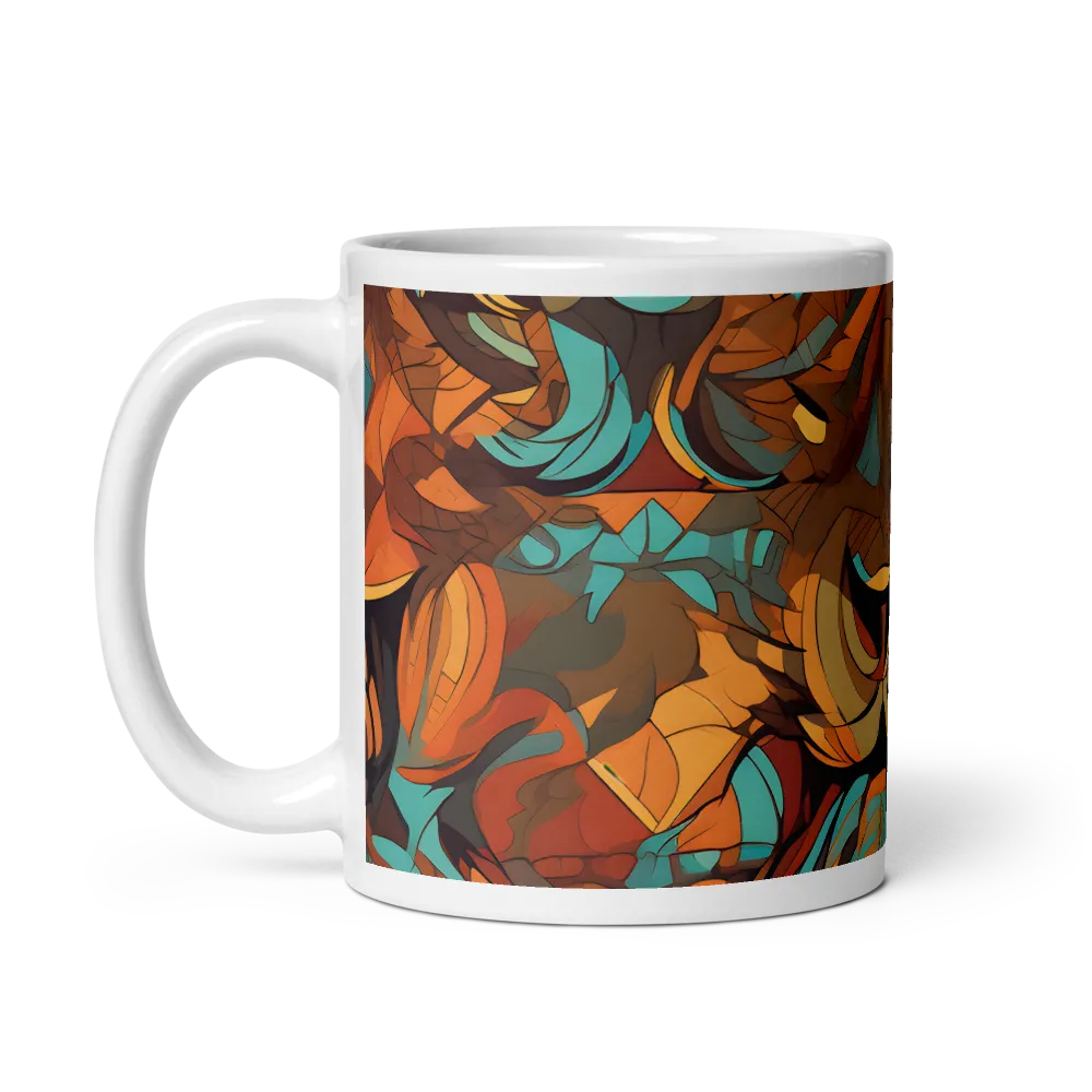 Fierce Royalty: A Geometric Exploration of Lions | Mug with White inside | 11 oz