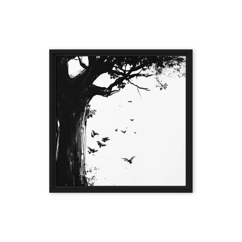 Whispers of Nature | Canvas with Black Frame | 16″×16″