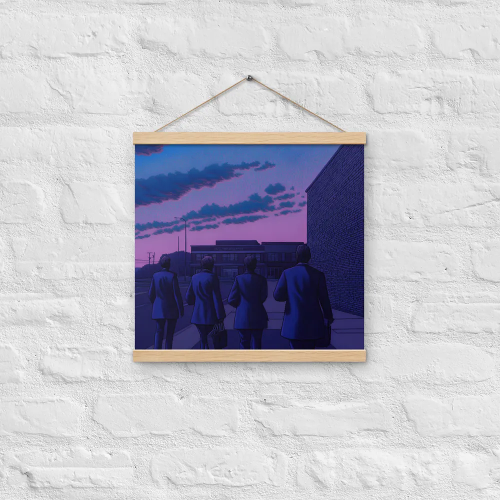 The Twilight Stroll | Poster With Oak Wood Hanger | 16″×16″