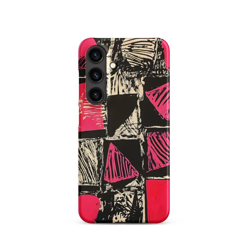 Geometric Symphony in Pink and Black