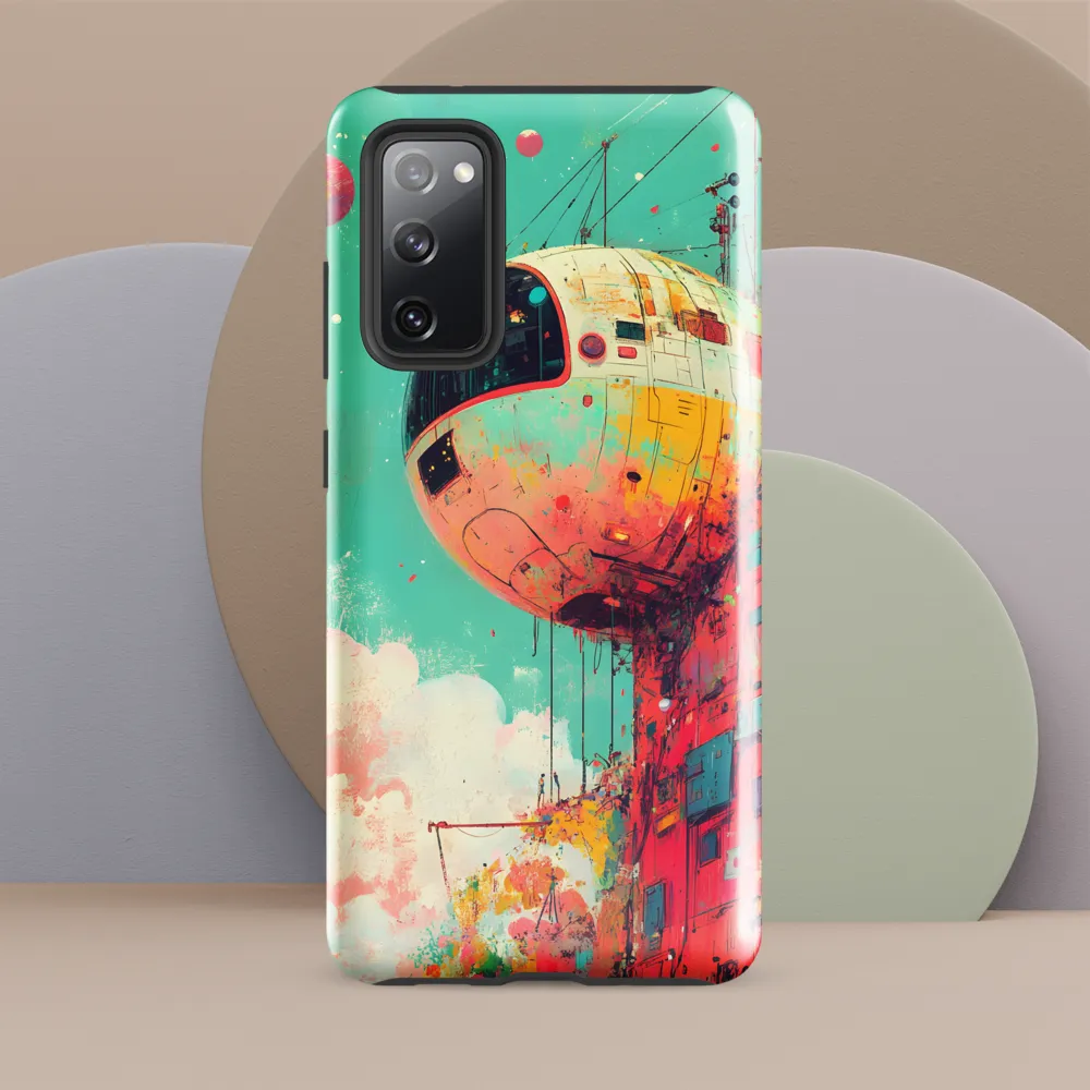 Suspended Sphere in a Vibrant Dreamscape