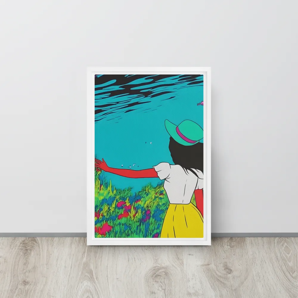 Whimsical Encounter | Canvas with White Frame | 12″×18″
