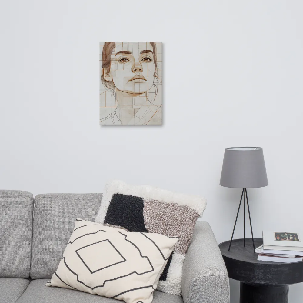 Geometric Serenity: A Minimalist Portrait