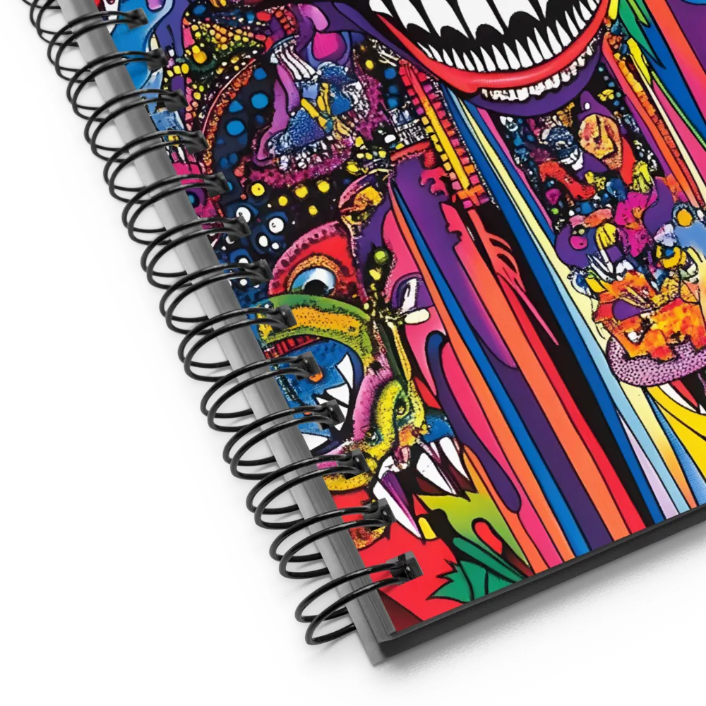 Whimsical Chaos: A Psychedelic Journey | Spiral Notebook