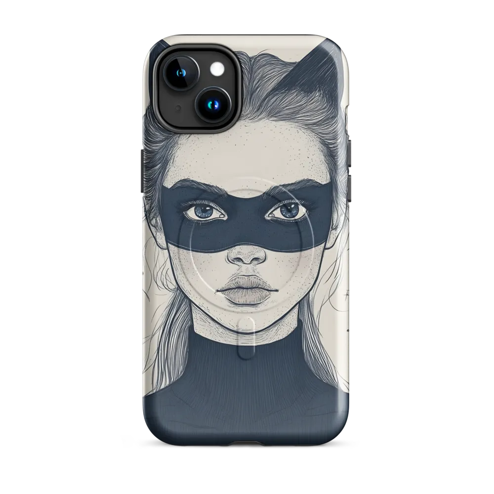 Whimsical Cat Girl | Phone Case |  15 Plus | MagSafe® Tough Case | Glossy