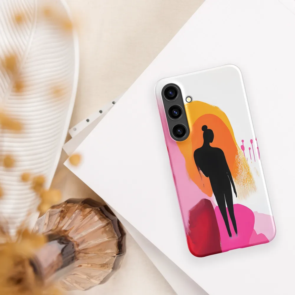 Silhouette in Colorful Abstraction
