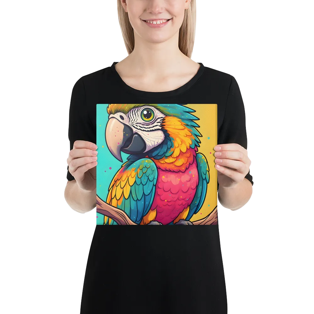 Colorful Macaw 
 Canvas | 10″x 10″