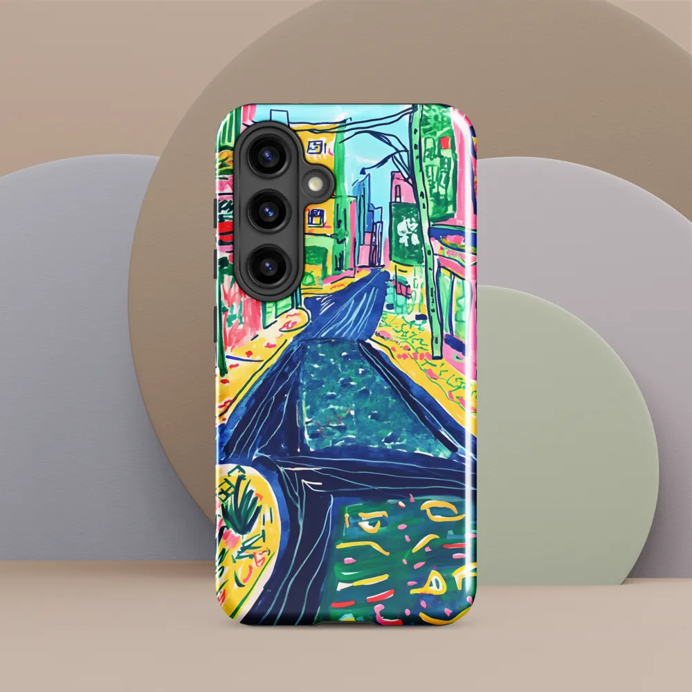 Dreamy Street in Vibrant Hues