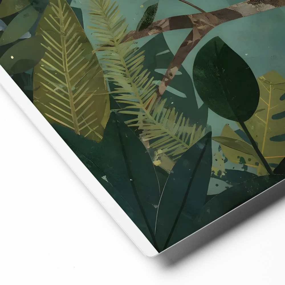 Canopy Parrot 
 Metal Print | 12″x 12″