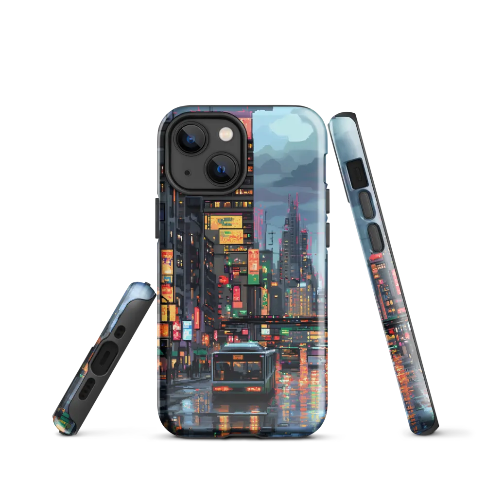 Neon Dreams: A Pixelated Urban Night