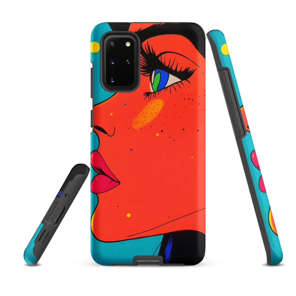 Vibrant Feminine Profile in Pop Art