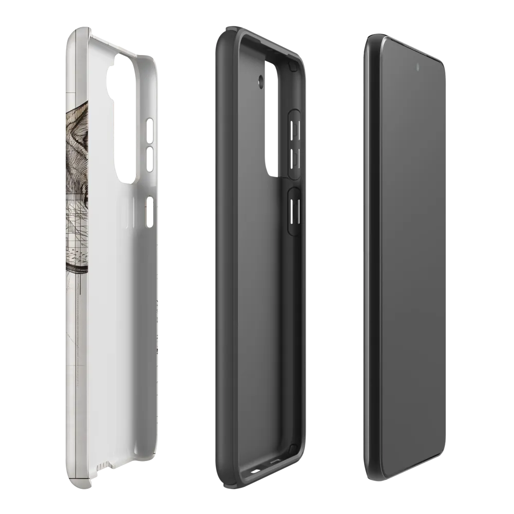 Geometric Harmony: The Essence of Wolves | Phone Case |  S21 Plus | Tough Case | Matte