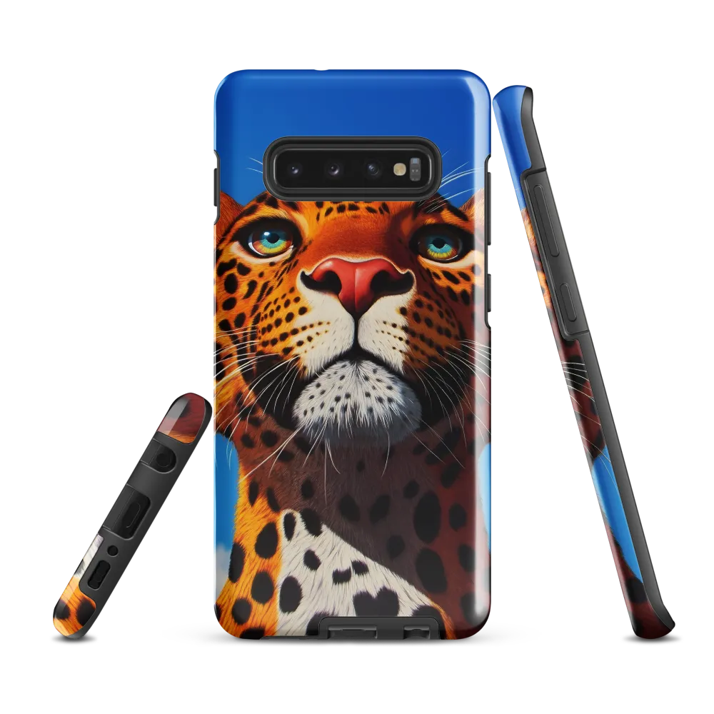 Regal Gaze: The Leopard's Majesty | Phone Case |  S10 Plus | Tough Case | Glossy