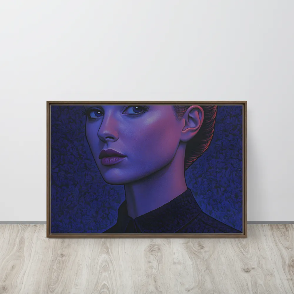 Ethereal Portrait in Blue and Red