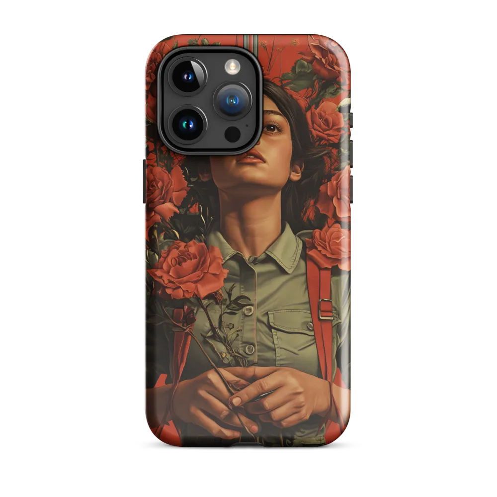 Harmony and Strength: A Portrait Among Roses