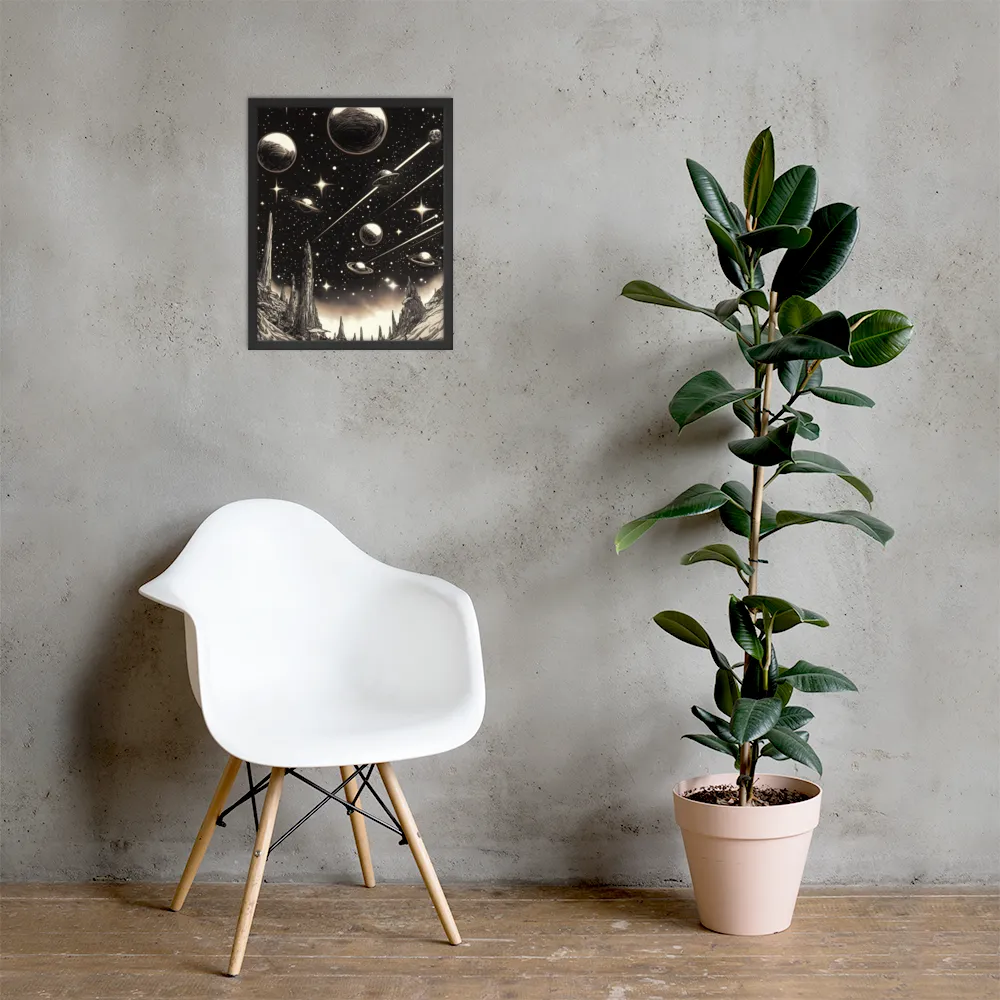 Celestial Reverie | Poster with Black Frame | 16″×20″