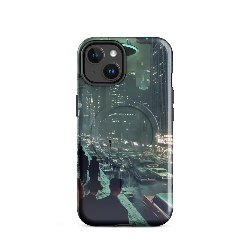 Mysterious Encounters in a Neon City | Phone Case |  14 | MagSafe® Tough Case | Glossy