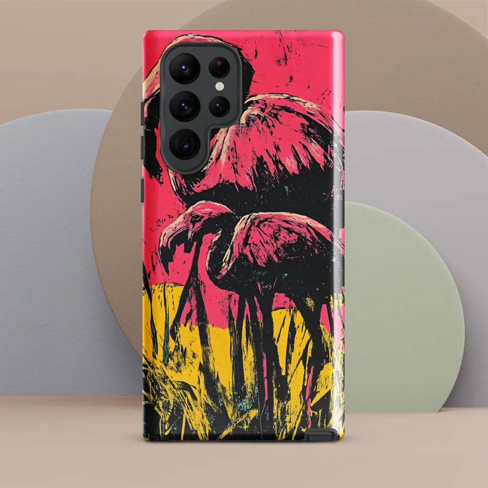 Flamingo Duet: A Pop Art Expression