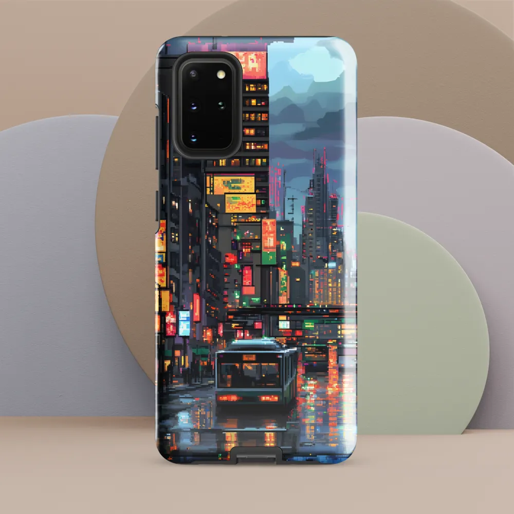 Neon Dreams: A Pixelated Urban Night