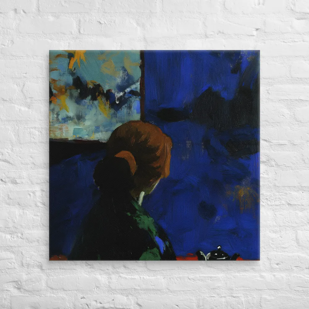 Contemplation Under the Night Sky | Canvas | 32″×32″