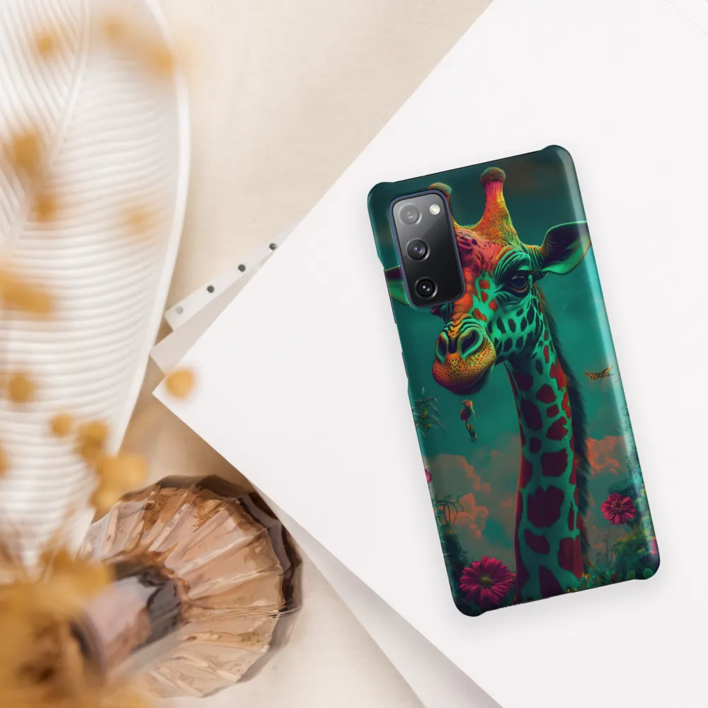 Whimsical Giraffe Among Blossoms