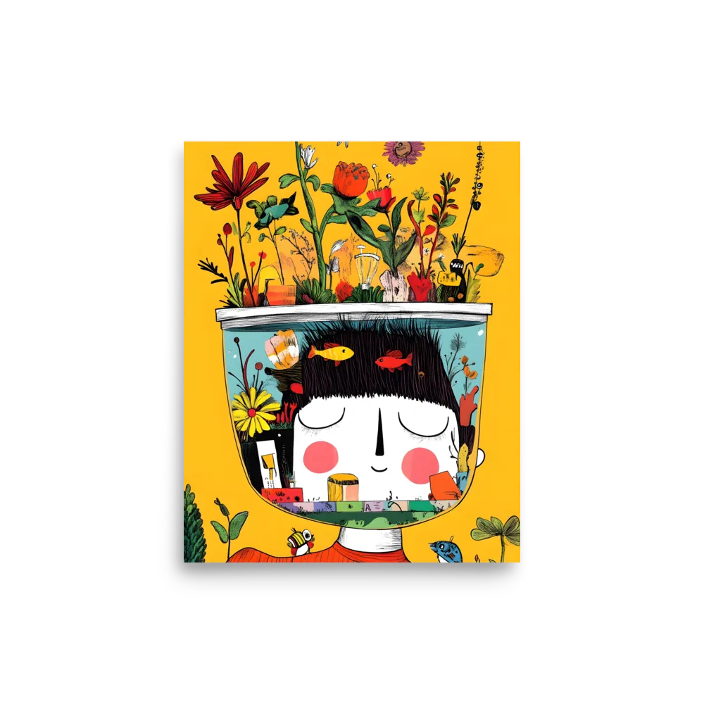 Whimsical Garden Head | Poster | 8″×10″