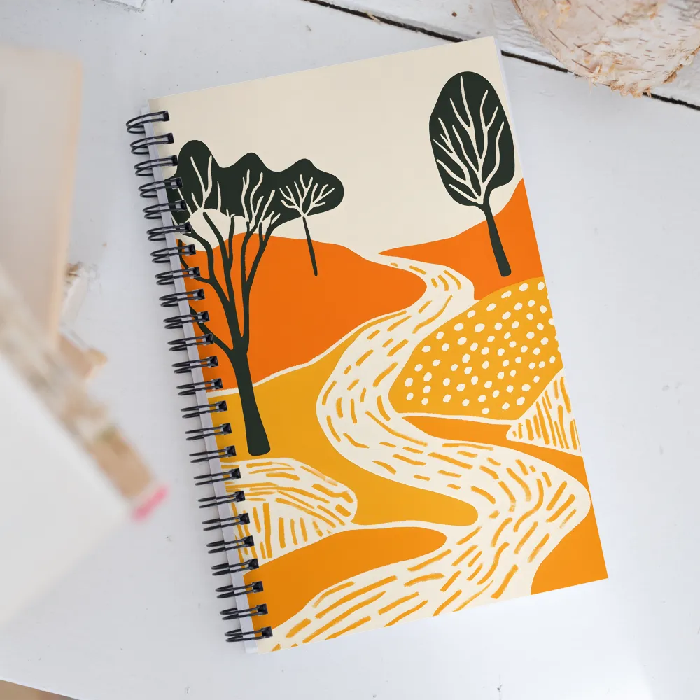 Winding Paths of Color | Spiral Notebook