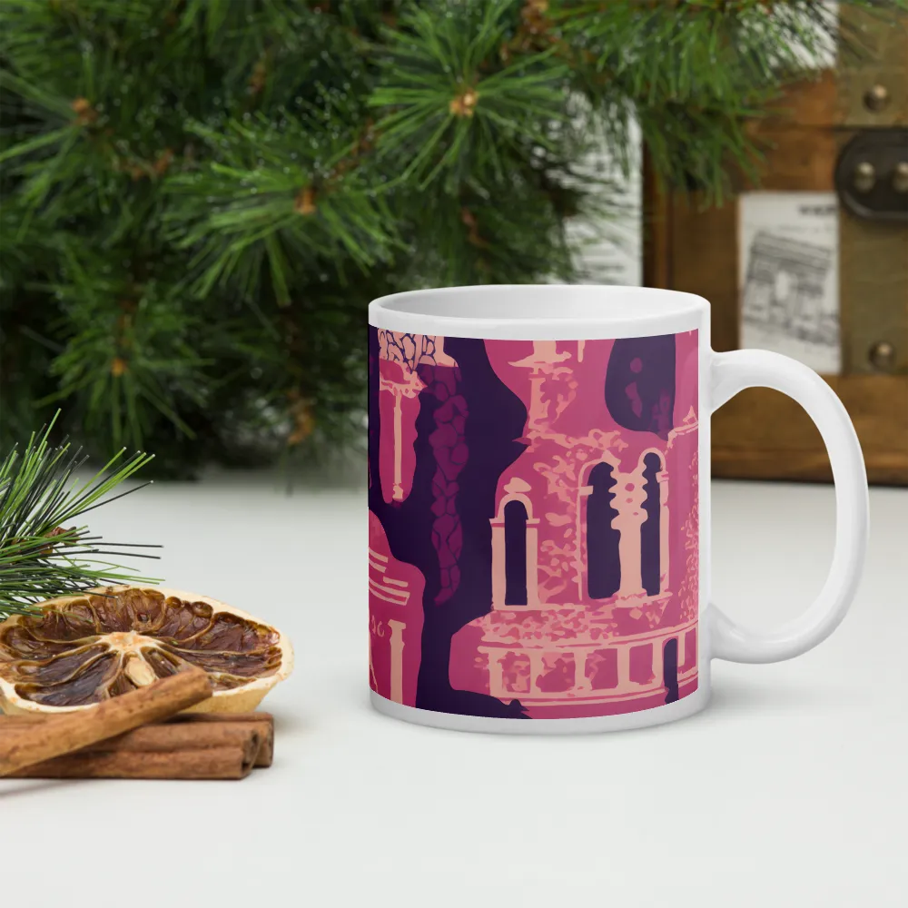 Whimsical Interplay of Figures and Architecture | Mugs | Multiple Sizes & Colors