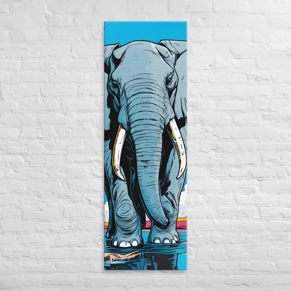 Majestic Presence: The Elephant | Canvas | 20″×60″