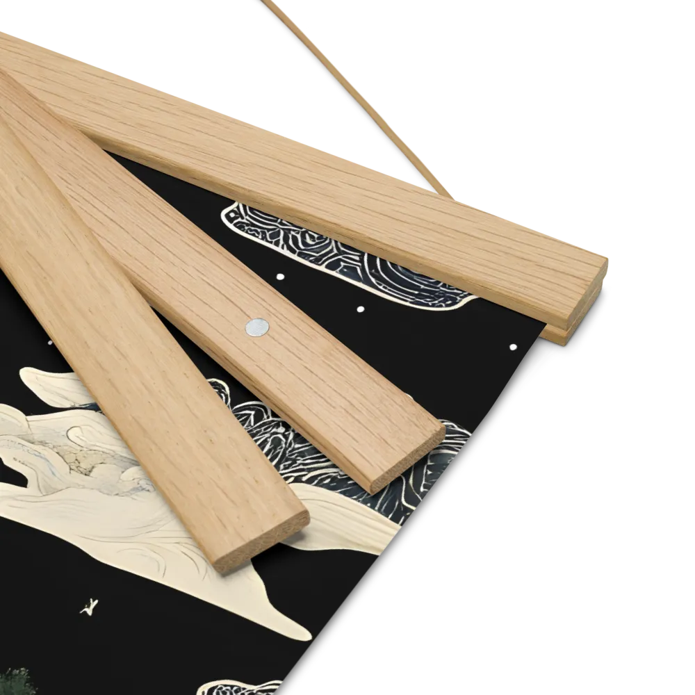 Whispers of the Pagoda | Poster With Oak Wood Hanger | 16″×16″