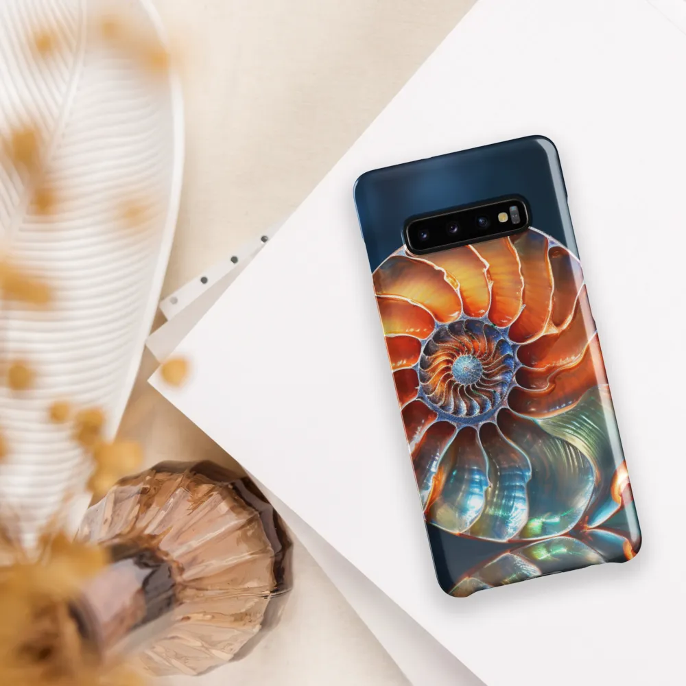 Elegance of the Nautilus Shell | Phone Case |  S10 Plus | Snap Case | Glossy