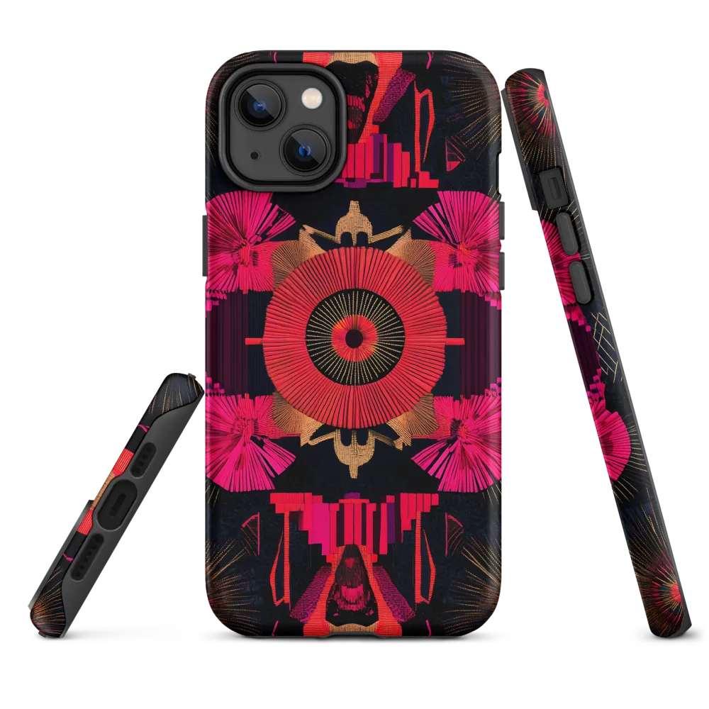 Dynamic Geometric Symphony | Phone Case |  14 Plus | Tough Case | Matte