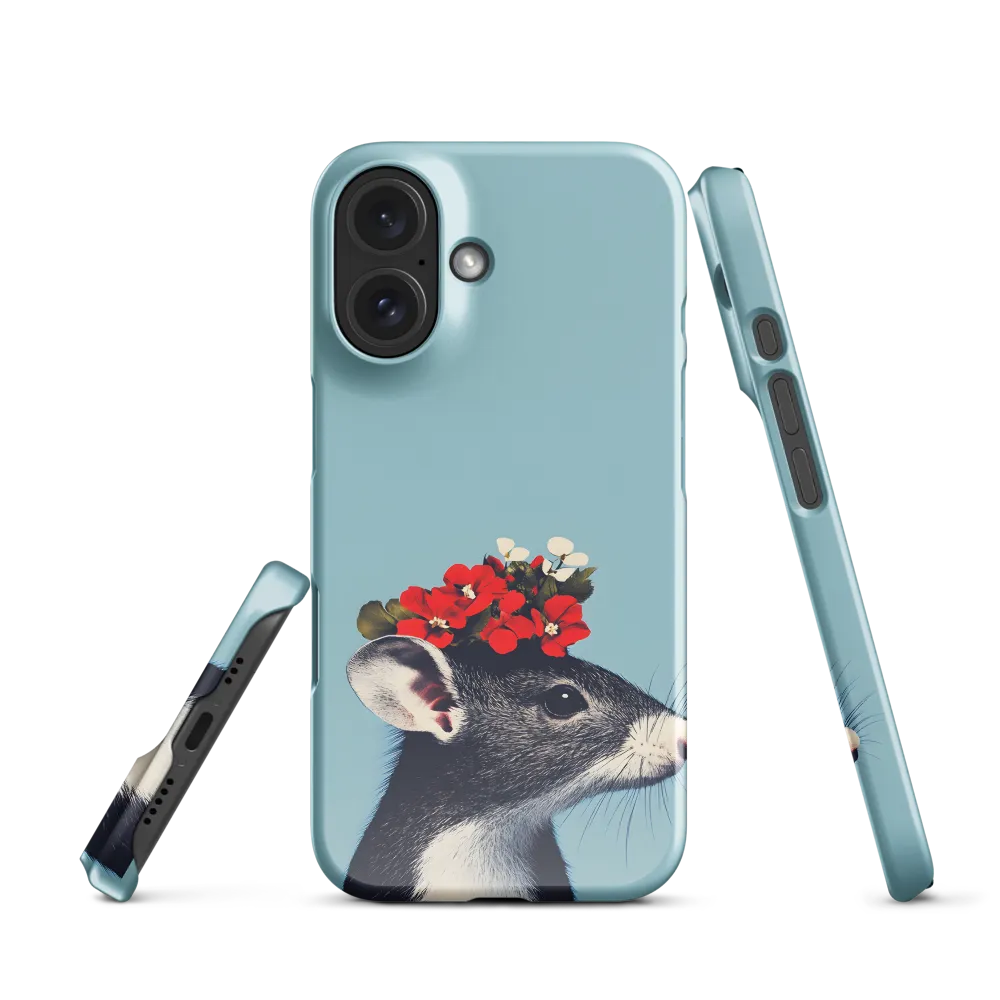 Whimsical Flora: A Mouse's Floral Crown | Phone Case