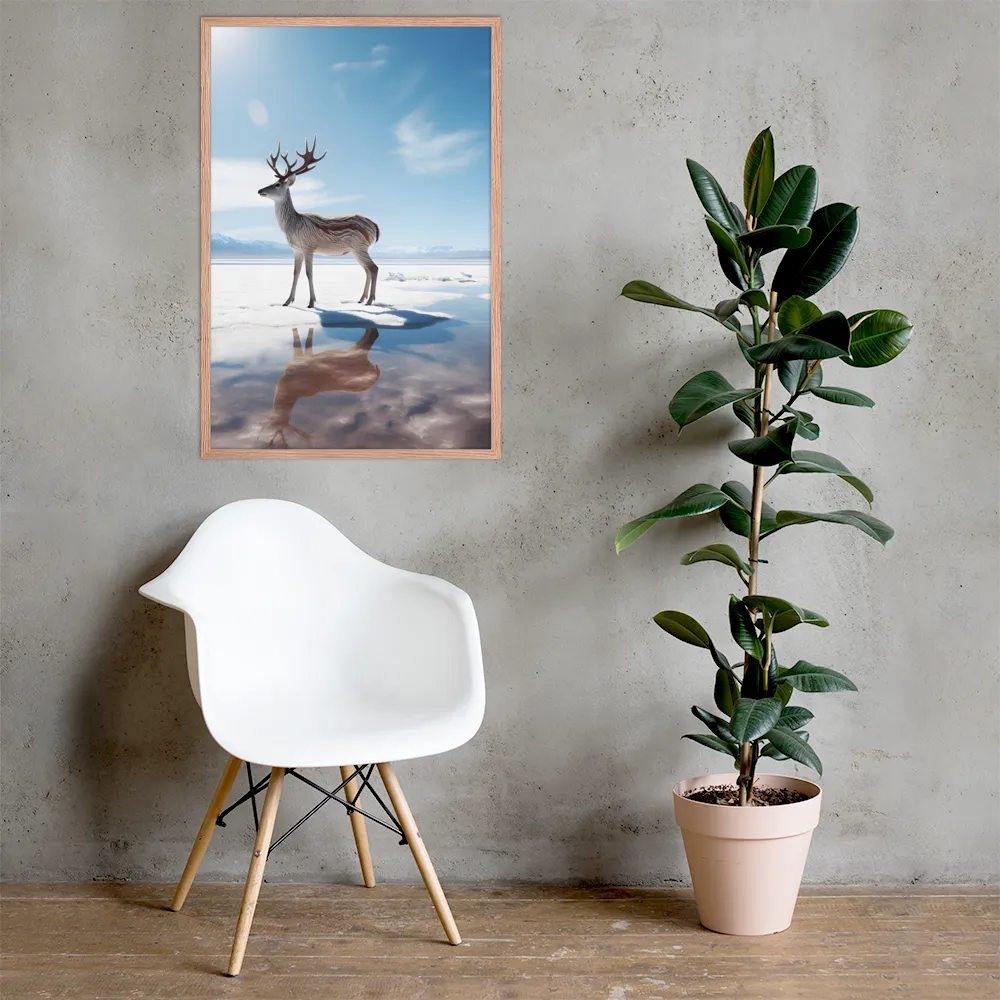 Majesty in Reflection | Poster with Red oak Frame | 24″×36″